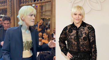 向佐巴黎高定時裝周穿金屬抹胸，硬漢變時尚先鋒引熱議