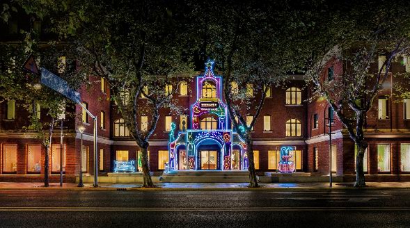 愛馬仕誠邀法國藝術(shù)家 Delphine Dénéréaz 女士為上海“愛馬仕之家”打造冬季主題櫥窗